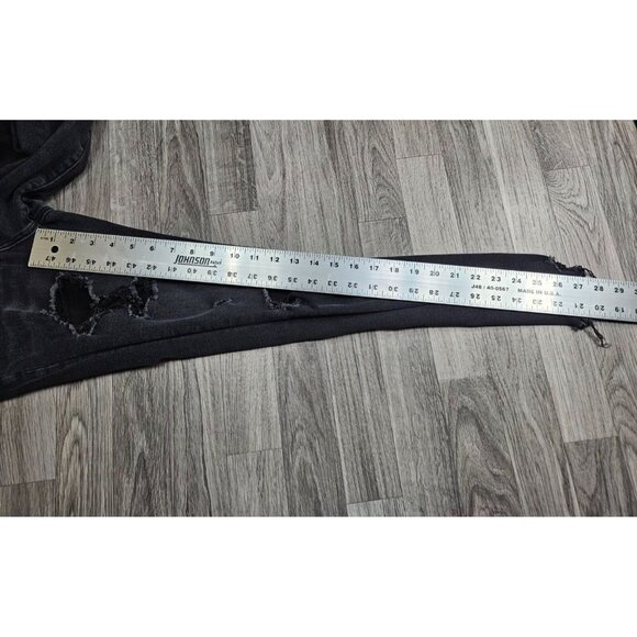 (3/$35) American Eagle Size 4 Curvy High Rise Black Grey Dream Jeans Jeggings - Picture 11 of 13